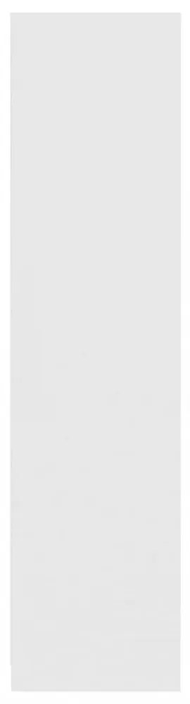 magasfényű fehér szerelt fa ruhásszekrény 100 x 50 x 200 cm