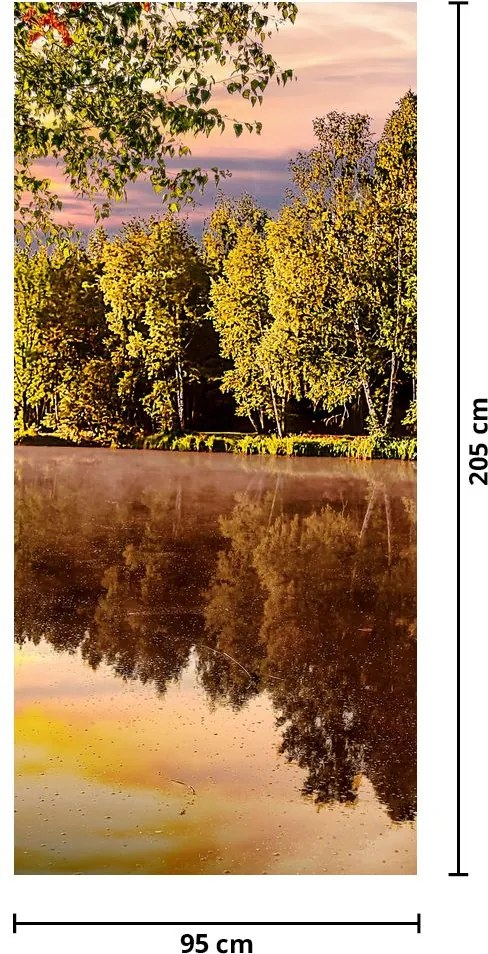 Fotótapéta ajtóra - A folyó mögött (95x205cm)