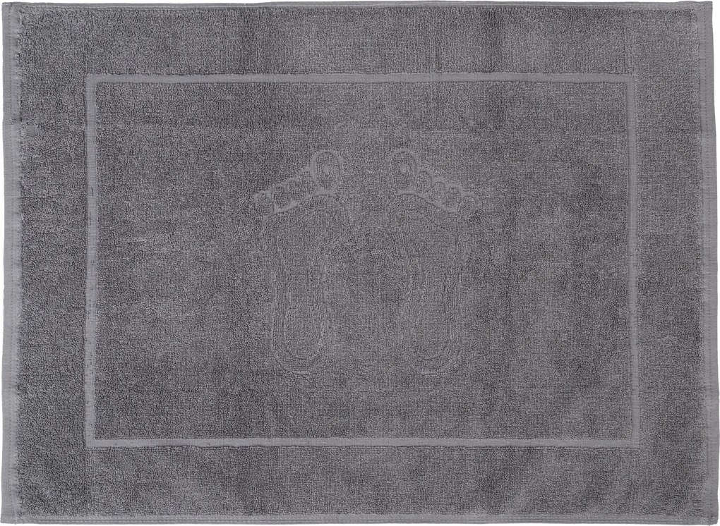 Szállodai törölköző lábtörlő fürdőszoba szőnyeg Rosa 70x50 cm 650g/m2 szürke