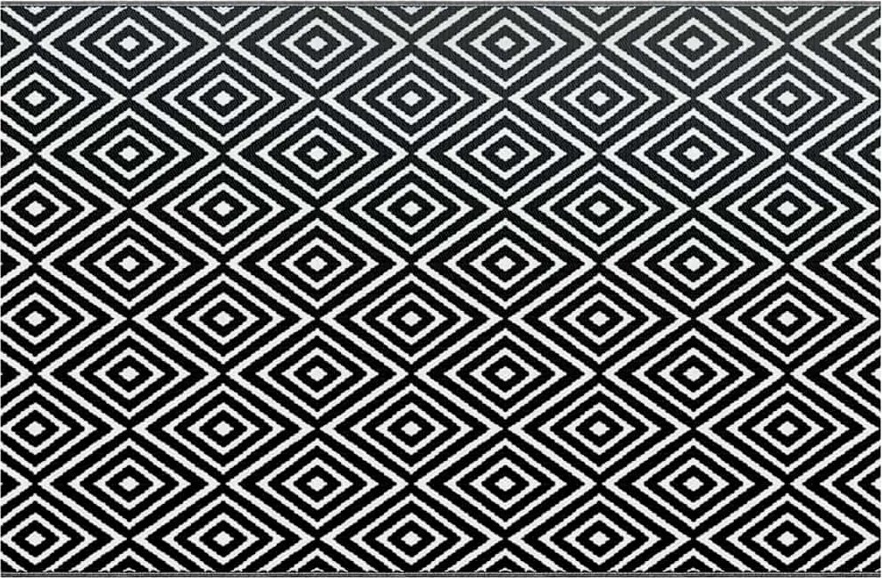 vidaXL ARAKIL fekete-fehér PP kültéri szőnyeg 190 x 290 cm