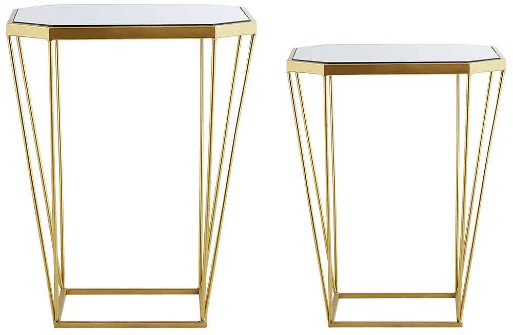 Dohányzóasztal szett 2 db SIENE (MDF) (arany). 1018586