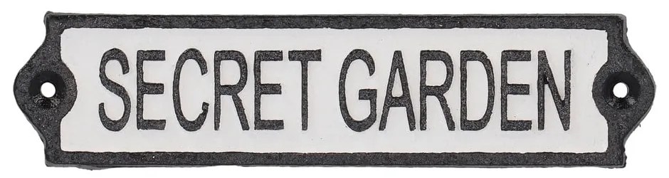 Öntöttvas falitábla 21x5 cm Secret Garden – Esschert Design