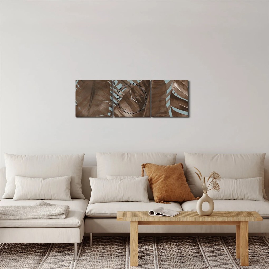 Kép - Pálma levél, akvarell (órával) (90x30 cm)