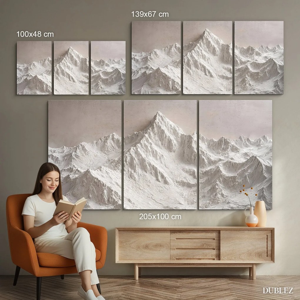 DUBLEZ | 3 részes kép hegyek - Havas csend