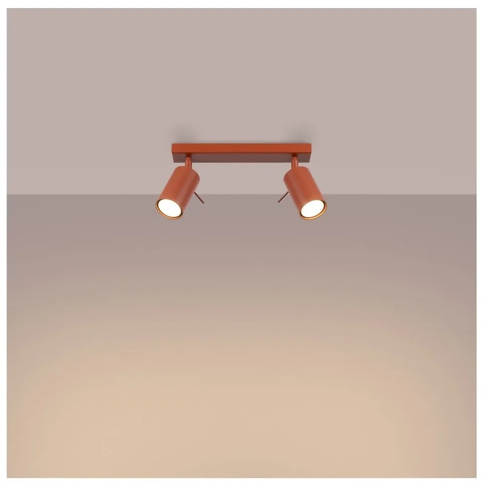 Téglavörös spotlámpa 6x30 cm Etna – Sollux