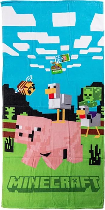 Minecraft Piggy Ride fürdőlepedő, strand törölköző 70x140cm