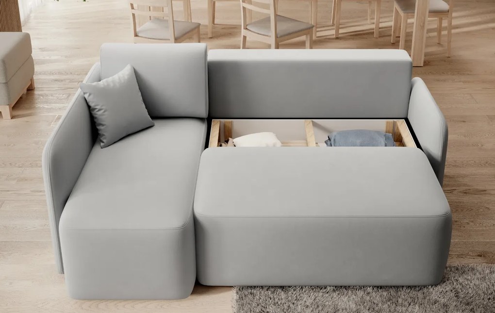 HADSON világosszürke sarok ülőgarnitúra Változat: Jobb sarok