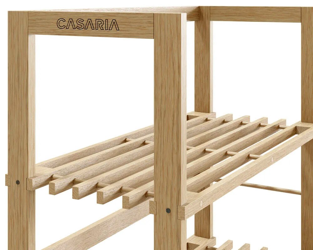 ÖLAND fa polcos állvány, 58x27x136cm, 5 polc, barna Casaria