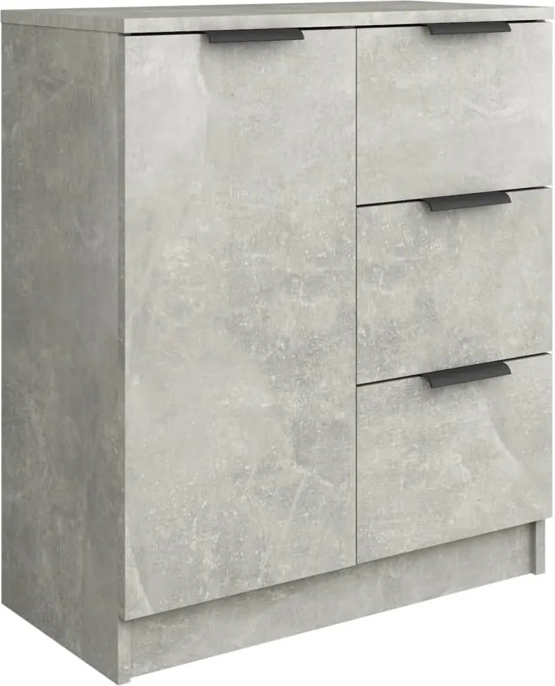 vidaXL betonszürke szerelt fa tálalóasztal 60 x 30 x 70 cm