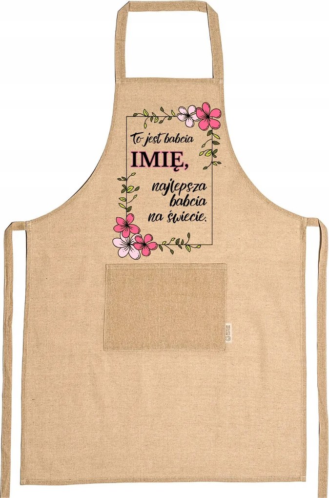 Újrahasznosított Pamut Kötény Öko Ajándék Nagymama Nap Nagymama