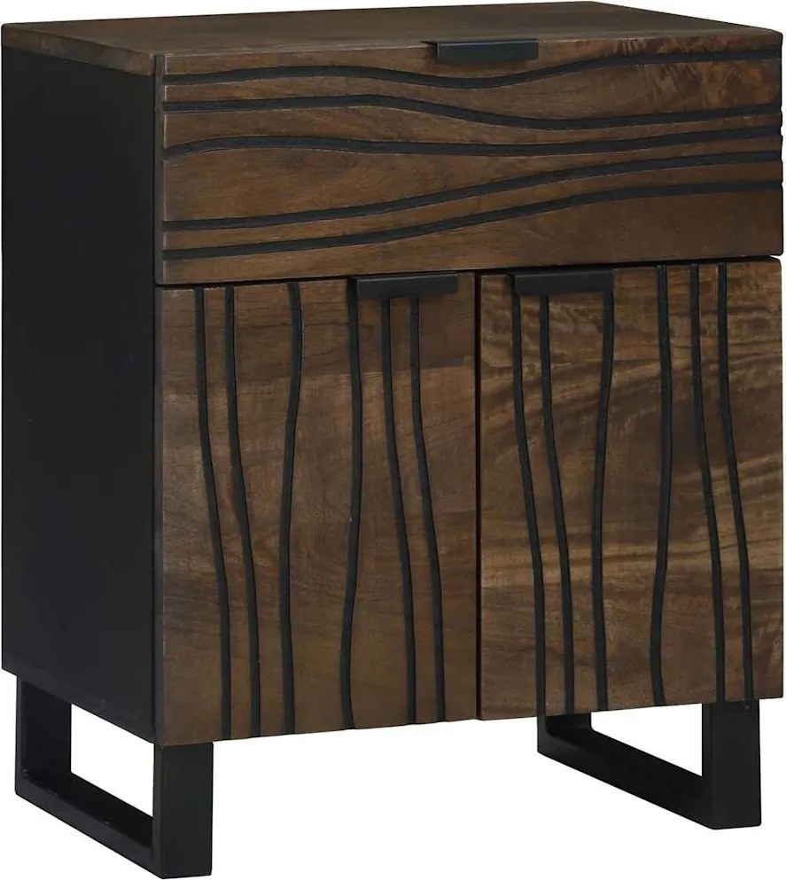vidaXL Éjjeliszekrény fiókkal Dió 50 x 33 x 60 cm Tömör akácfa