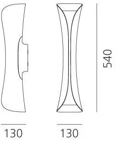 Artemide 1373010A - Fali lámpa CADMO 2xGU10/10W/230V fekete