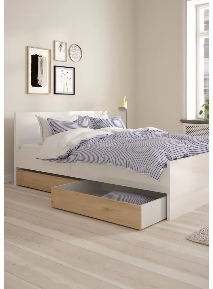 Natúr színű ágy alatti fiók szett 2 db-os 90x190-140x190 cm Naia – Tvilum