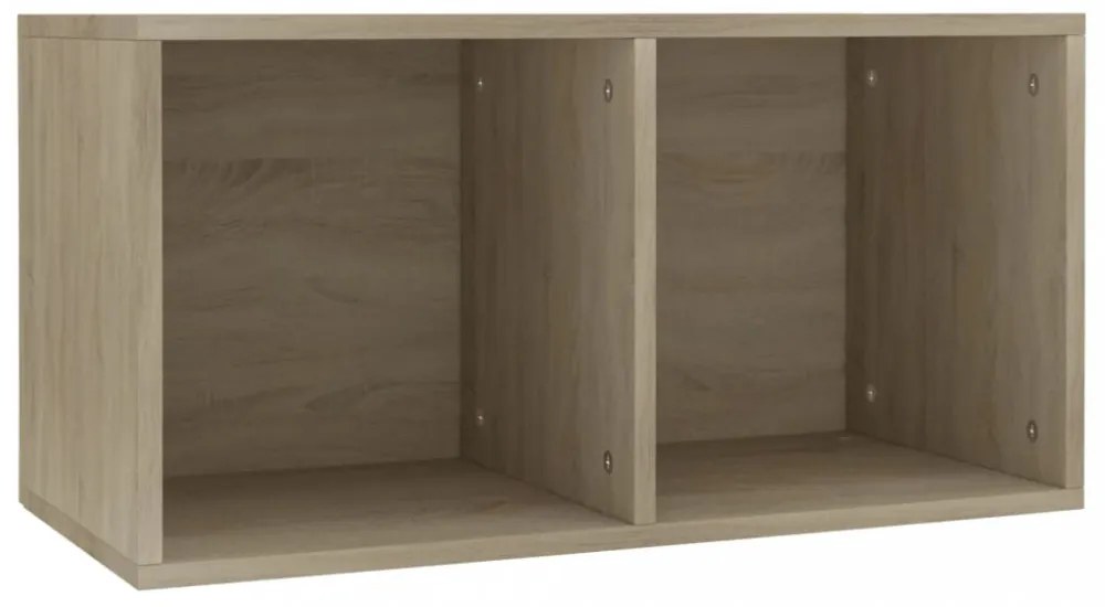 sonoma tölgy színű szerelt fa lemeztároló doboz 71 x 34 x 36 cm