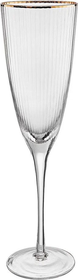 GOLDEN TWENTIES pezsgős pohár arany szegéllyel 250 ml