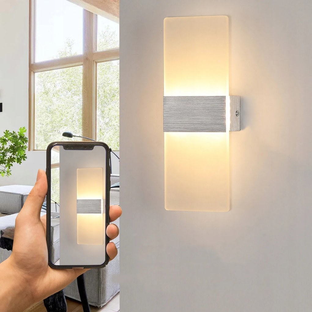 Led fali lámpa hálószobába folyosóra lépcső, meleg fehér, 12W 3000K