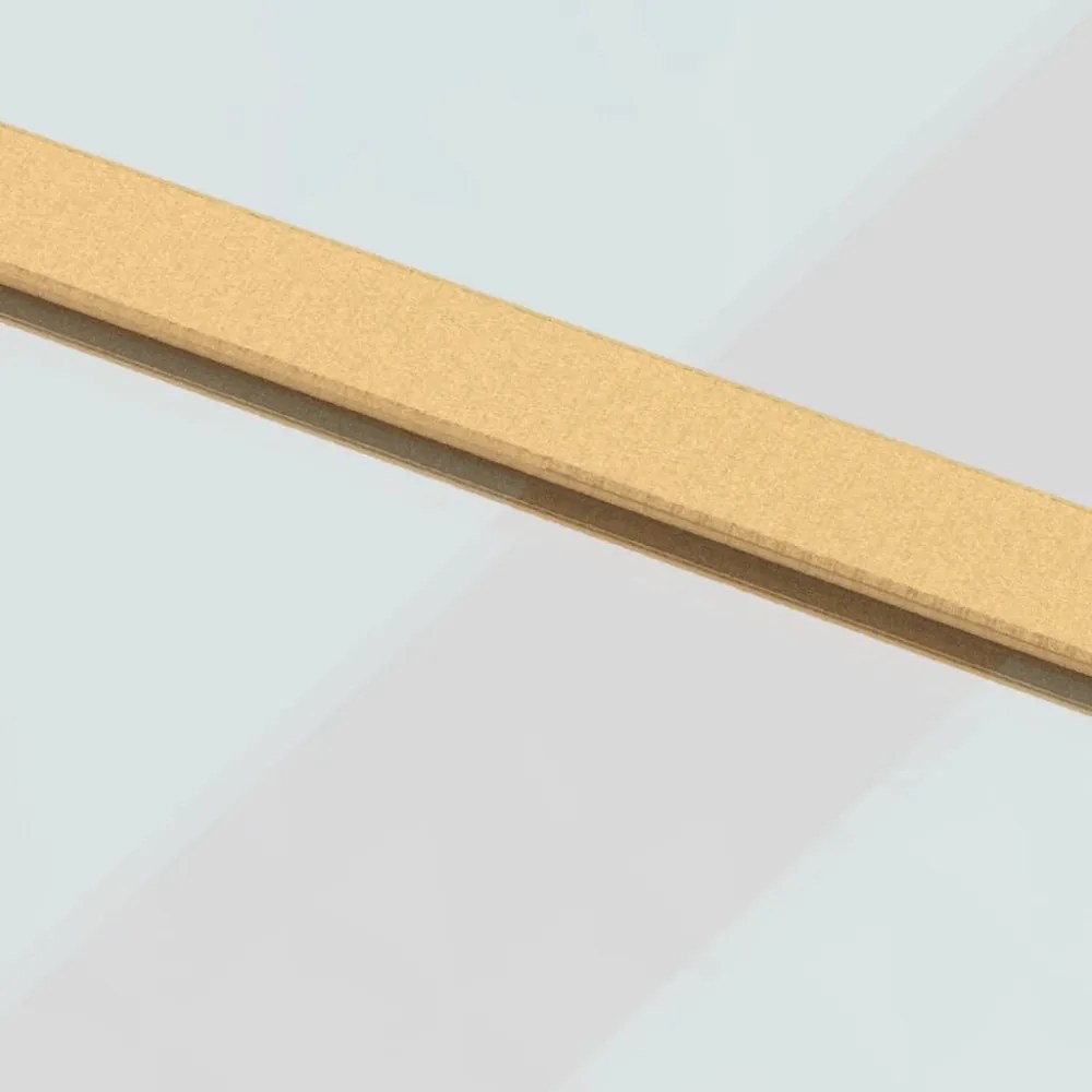 aranyszínű átlátszó ESG üveg és alumínium tolóajtó 102,5x205 cm