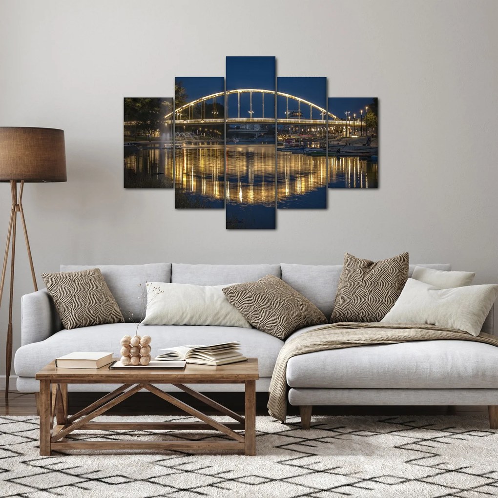 Egy híd képe szökőkúttal (150x105 cm)