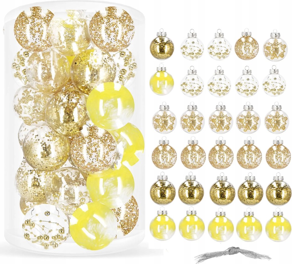 Karácsonyfadísz Szett 30 Db-os Karácsonyfadísz Medál Díszek