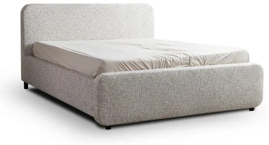 LAJLA kárpitozott ágy 160x200 cm matrac nélkül, bézs