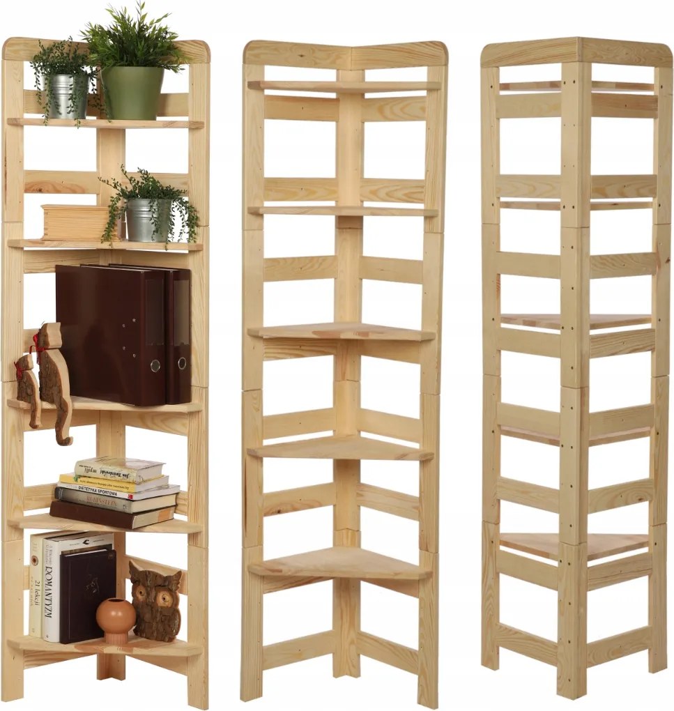 Irodai könyvespolc irodabútor fa könyvespolc Moduláris Teljes Polc 5db Eko