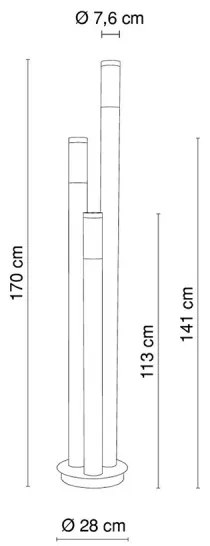 Globo 3159-3 - Kültéri lámpa BOSTON 3xE27/60W/230V IP44