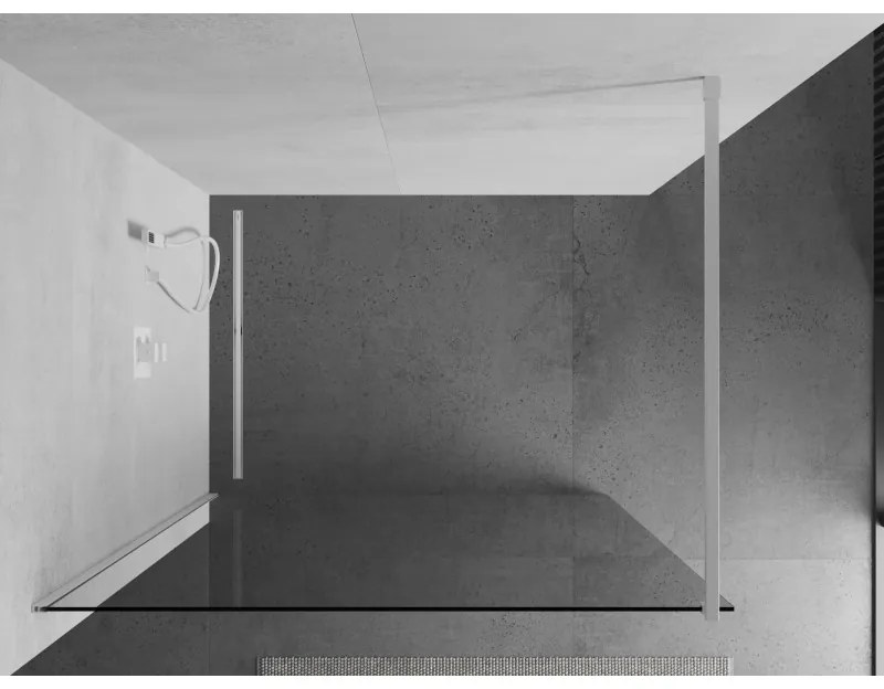 Mexen, Mexen Kioto zuhanyfal Walk-in 105 x 200 cm, átlátszó 8 mm, fehér - 800-105-101-20-00