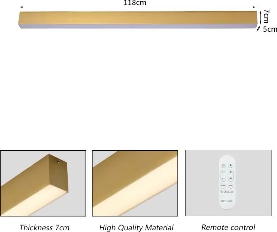 Brilagi - Dimmelhető LED mennyezeti lámpa SLEEKLINE LED/40W/230V Wi-Fi Tuya arany + távirányító