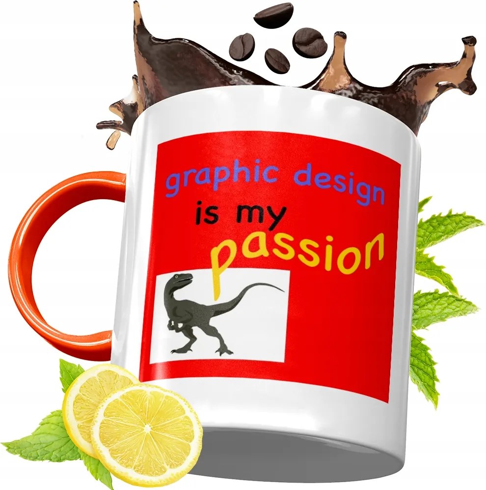 Narancssárga Bögre Grafikusoknak Tökéletes Ajándék fényképes nyomtatással