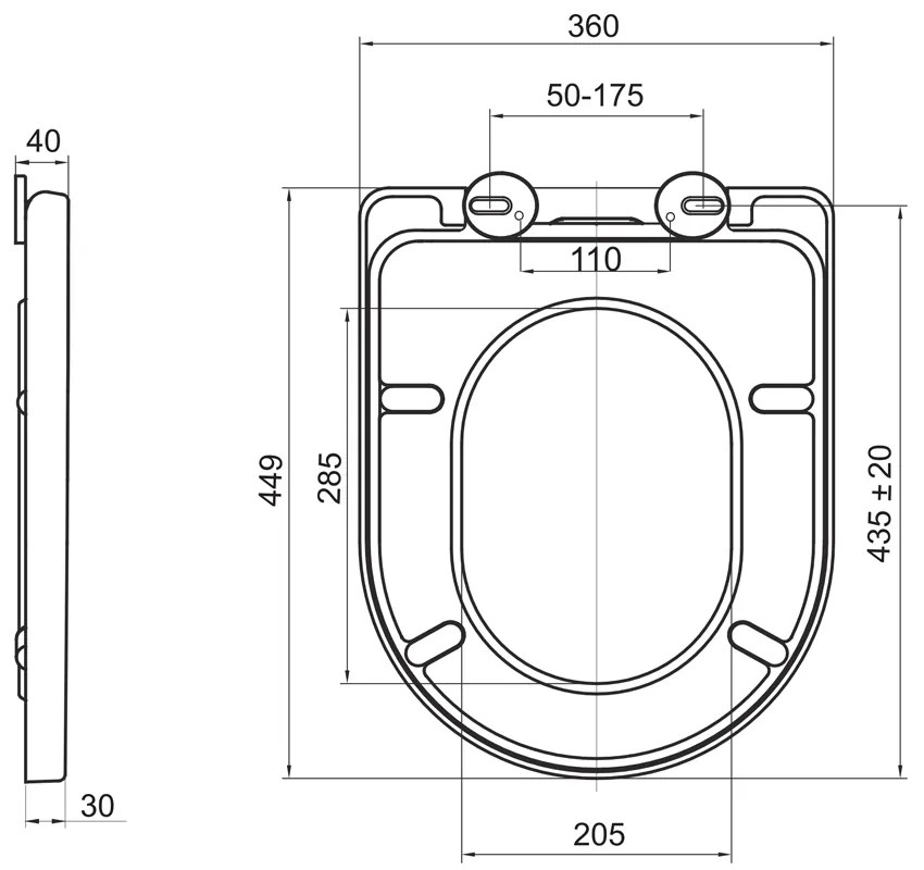 Mereo Mereo, WC kombi vario hulladék, kapucnis, Smart Flush RIMLE, 605x380x825mm, kerámia, incl. tartályok és ülések, MER-VSD91T2