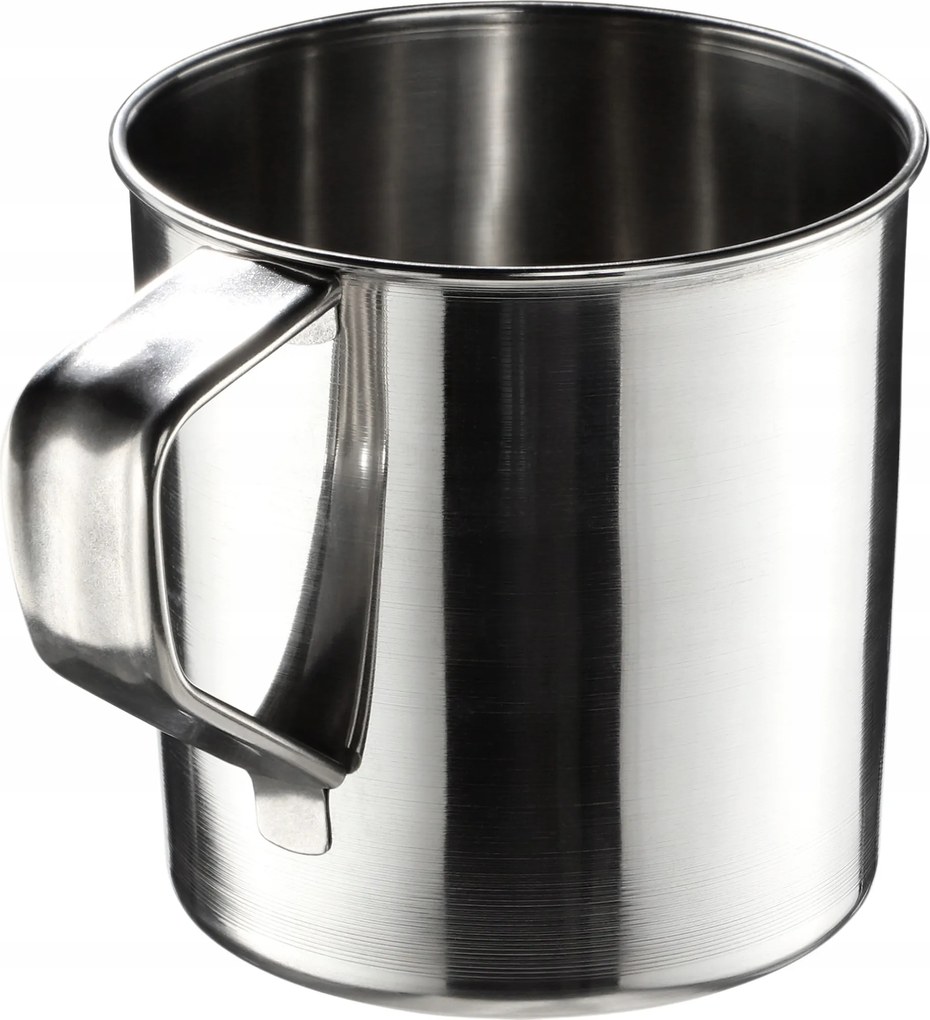 Acél Turista Bögre Edény 500ml 0,5L Horgász Fém Füllel