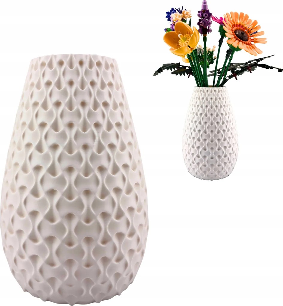 Lyra Fehér virágváza, Lego Icons Botanicals, szárított kompozíciók