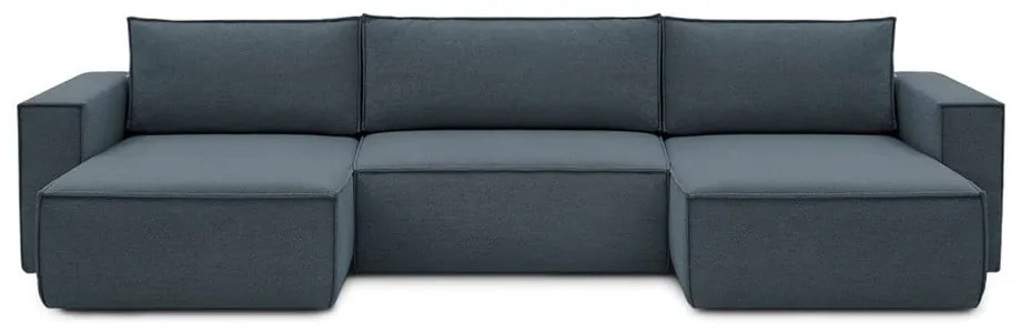 Sötétkék sarokkanapé ("U" alakú) Nihad – Bobochic Paris