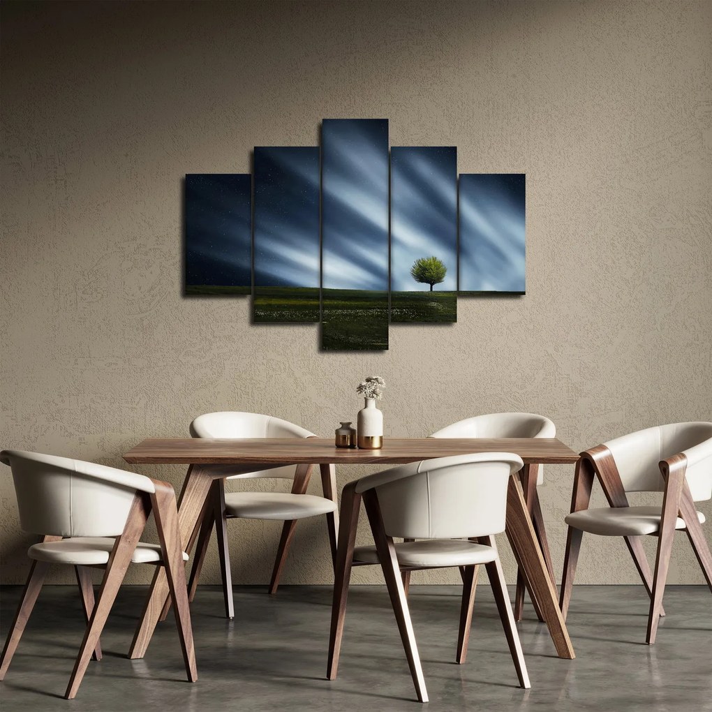 Az aurora borealis képe egy lápvidéken (150x105 cm)