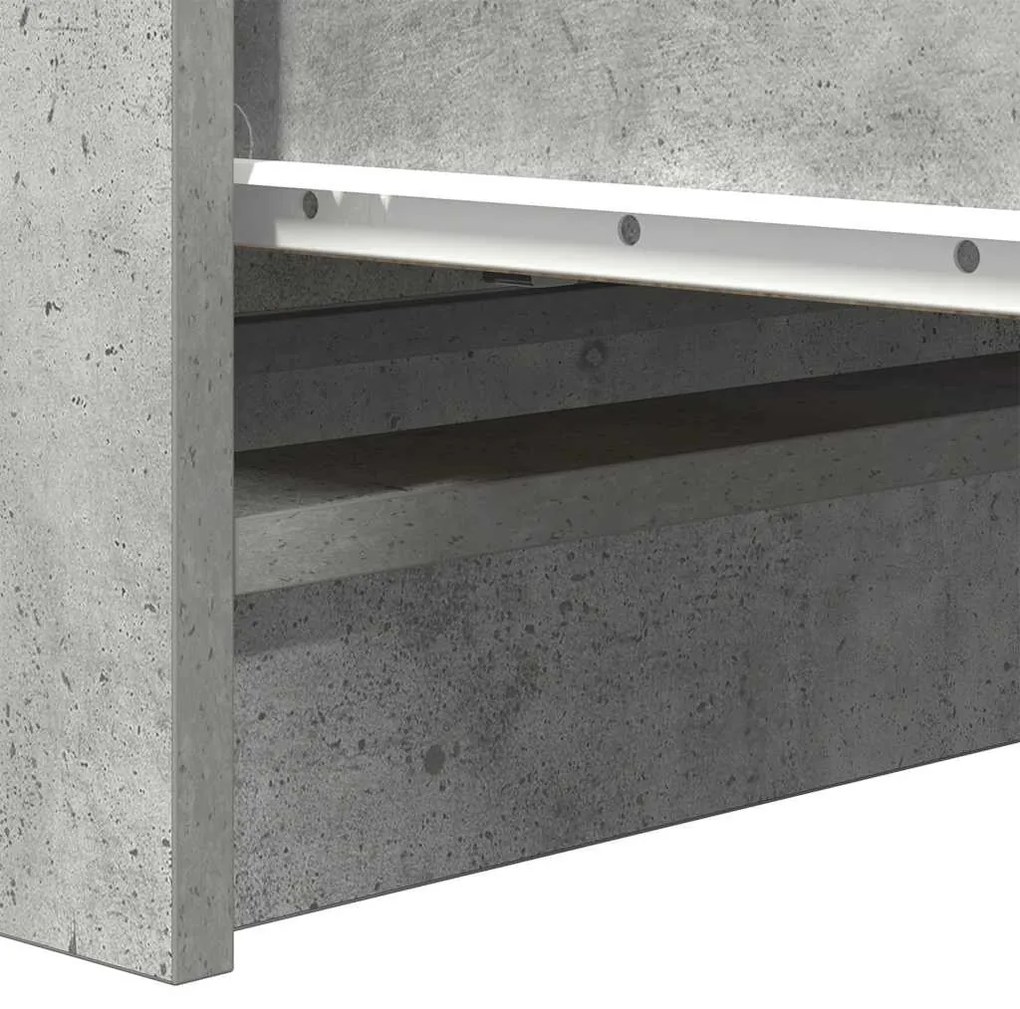 betonszürke szerelt fa tálalószekrény 80x35x99 cm