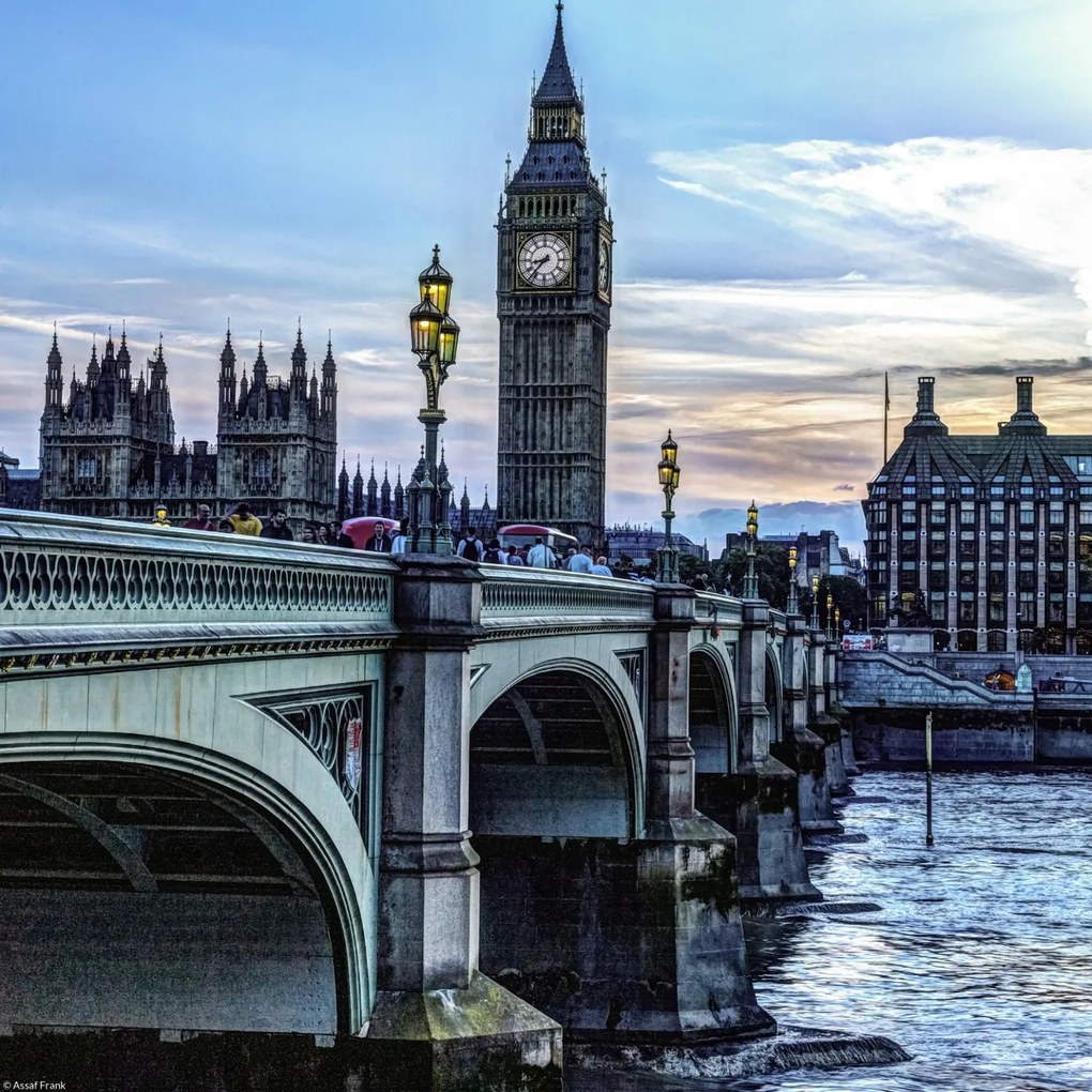 Poszter 30x30cm Westminster híd és Big Ben, Assaf Frank