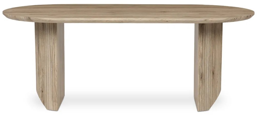 Masă de sufragerie, 200x100x76 cm, blat MDF, decor 3D stejar san remo