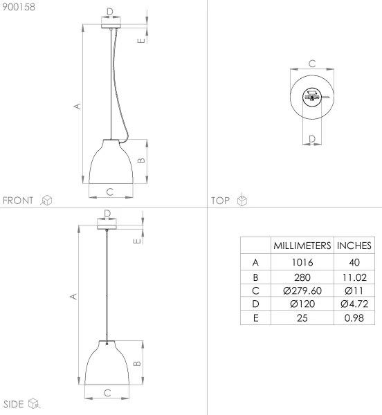 Eglo 900158 - Csillár zsinóron CAMASCA 1xE27/40W/230V fekete