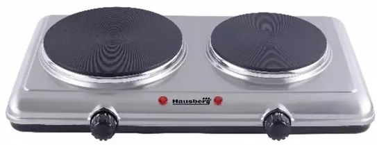 Hausberg HB-545 elektromos főzőlap - 2 lapos - inox