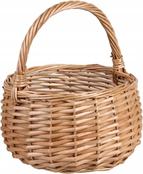 Kerek fonott kosár fejpánttal 20 cm univerzális dekorációs kiegészítő