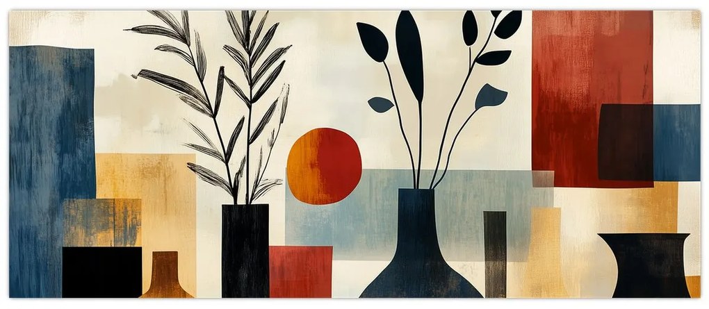 Kép - Kubista vázák (120x50 cm)
