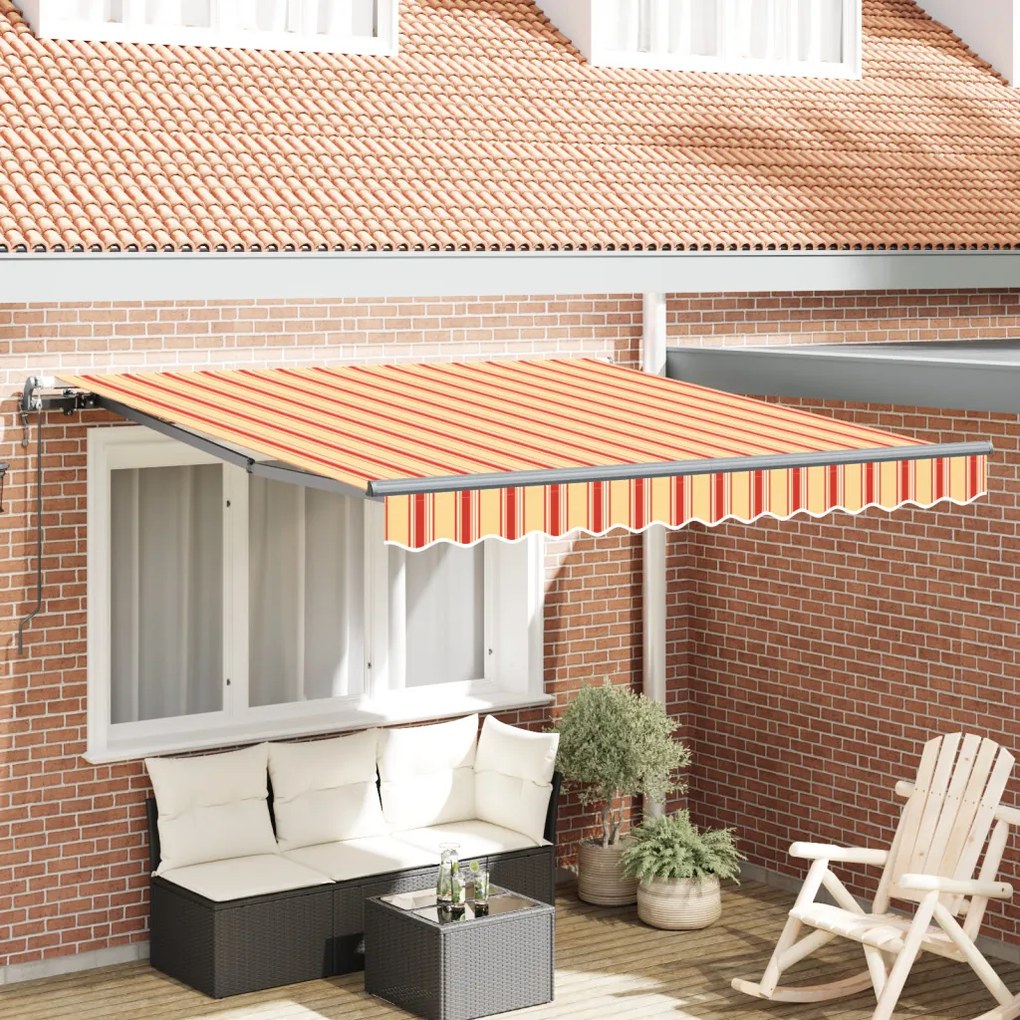 Automatikus Behúzható Napernyő Sárga és Narancssárga 300x250 cm
