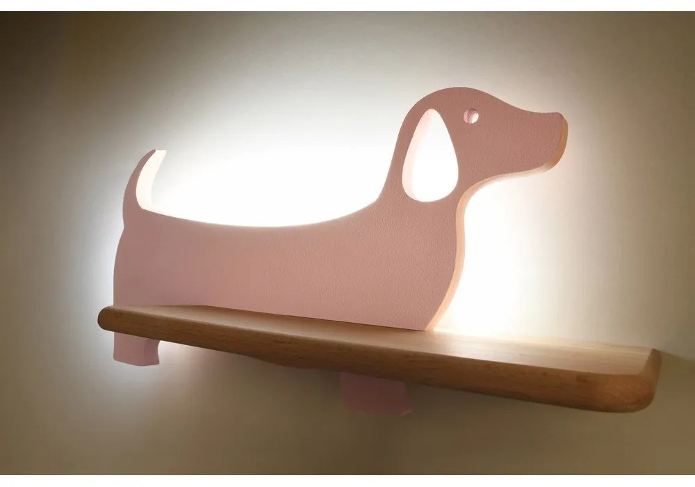 Rózsaszín gyerek lámpa Dog – Candellux Lighting