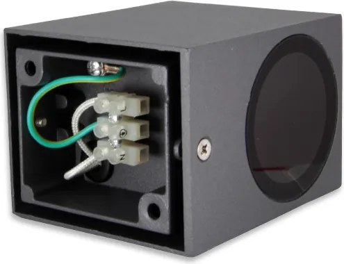 MasterLED Lida 81x92 sötétszürke szögletes oldalfali lámpa GU10-es foglalattal