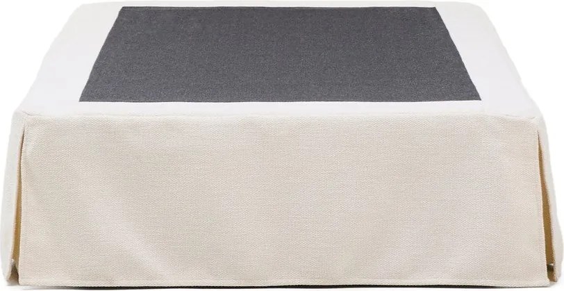 Fehér kárpitozott egyszemélyes ágy ágytámla nélkül 90x200 cm Jaira – Kave Home