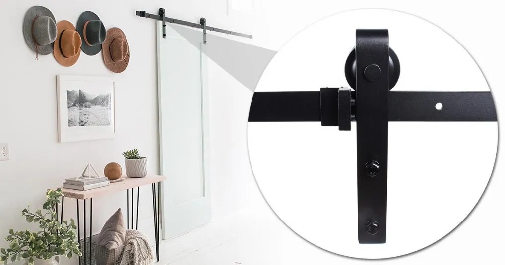 Tolóajtó sín szett 2 típusban-szimpla