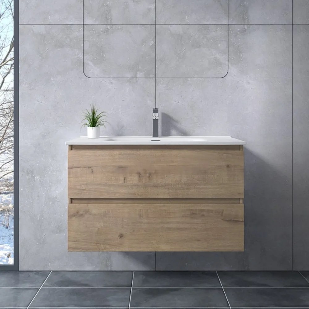 Catania || Sonoma fürdőszoba szekrény mosdóval 70cm