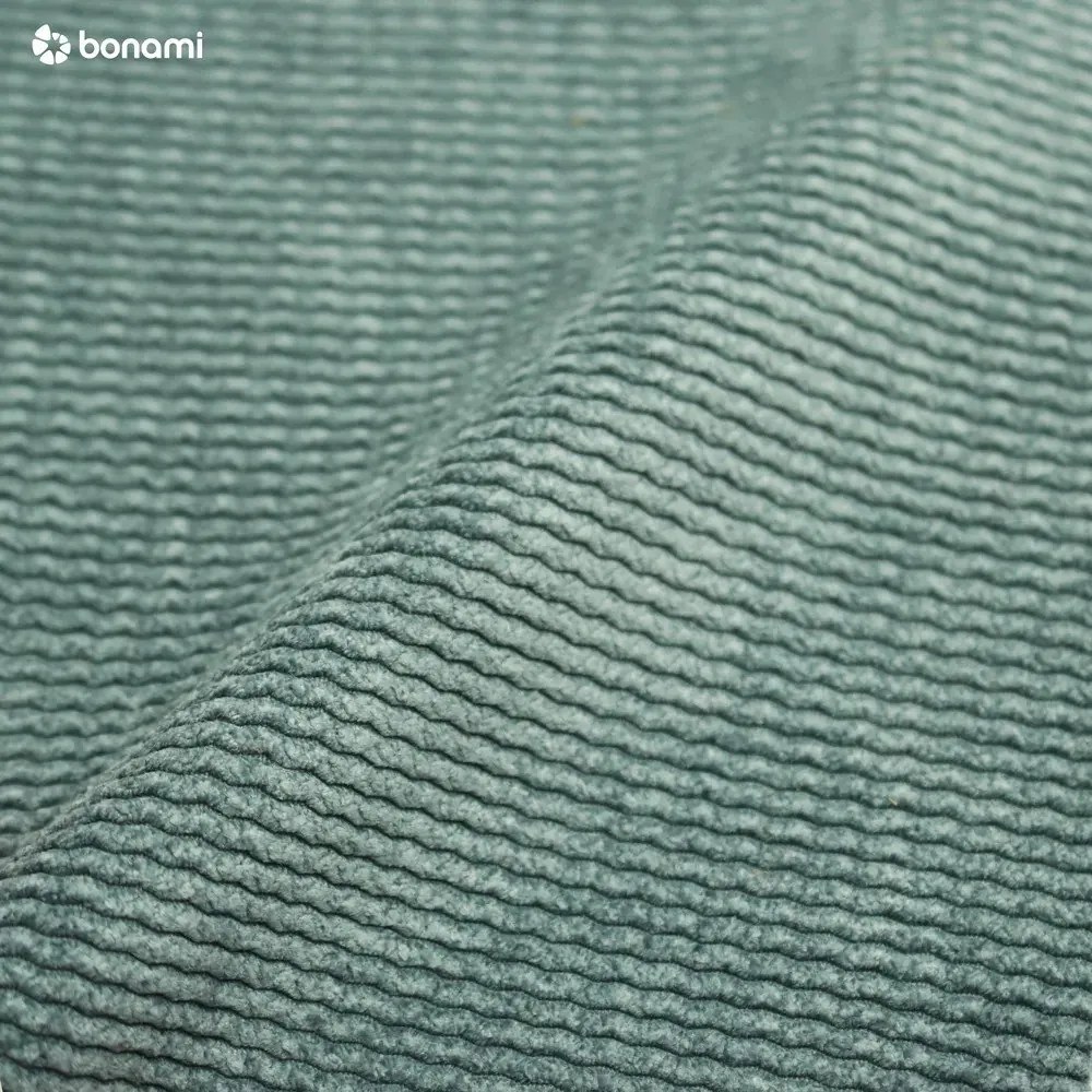 Világoskék kárpitozott franciaágy ágyráccsal 160x200 cm Barker – Ropez