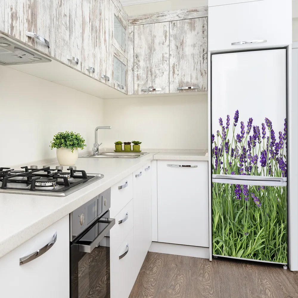 Hűtő matrica Levendula mező FridgeStick-70x190-f-107877649