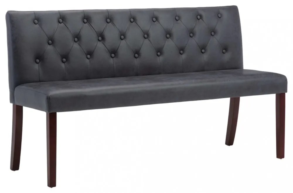 szürke művelúr pad 148,5 cm